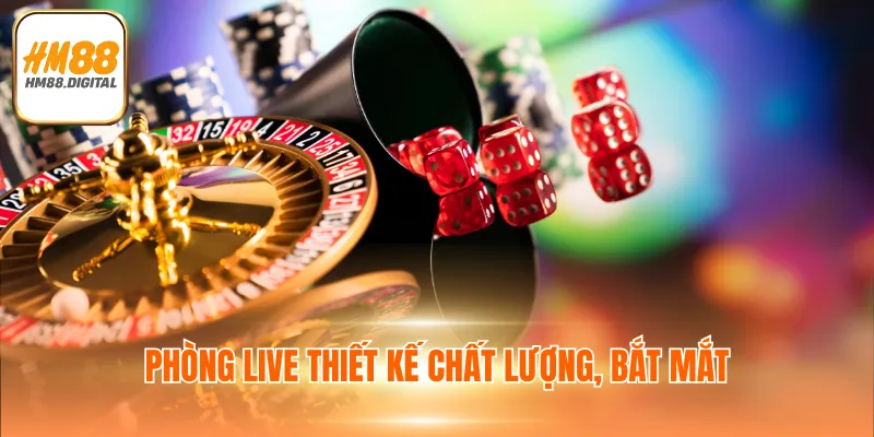Phòng live thiết kế chất lượng, bắt mắt